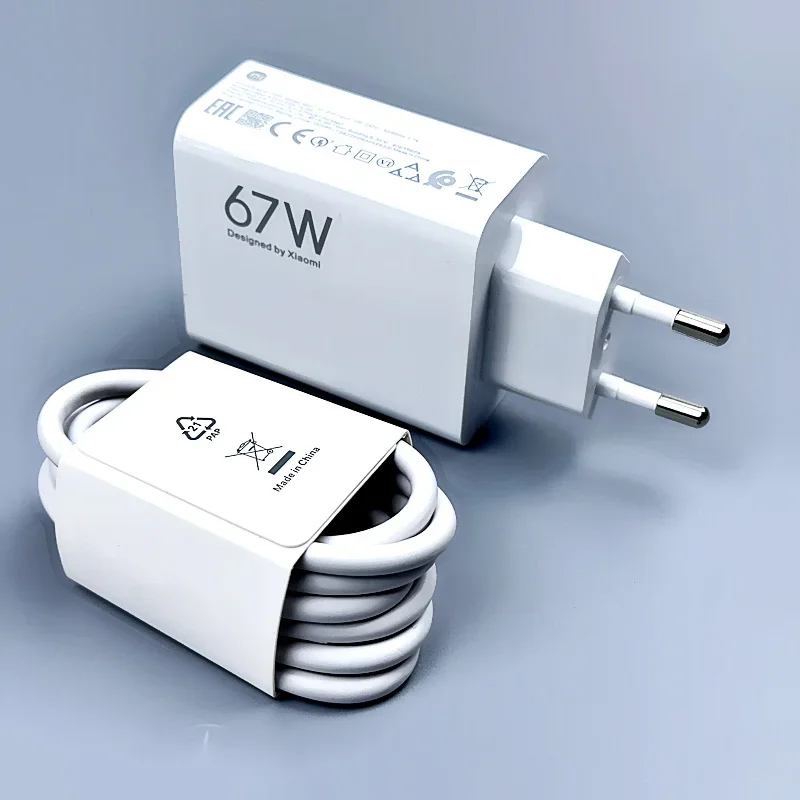 Chargeur Rapide Xiaomi 67W Avec Câble 2M - Turbo Charge Pour Xiaomi 13/12/Redmi Note/POCO/Black Shark