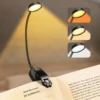 LED dimmable wireless desk lamp, USB rechargeable reading light, LED night light, laptop light, foldable book clip light 1