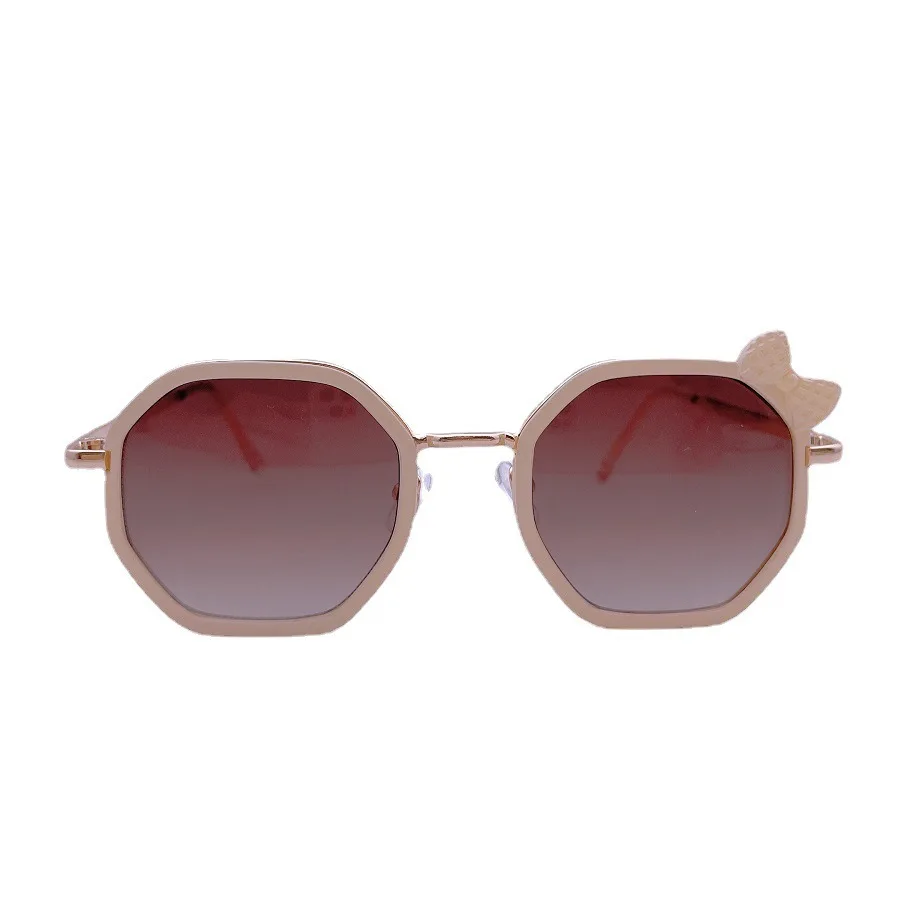 Cute Kids Sunglasses for Girls, Fashionable UV400 Bowknot Glasses with Ribbon Decoration Sunshade Kawaii Photographic Eyewear