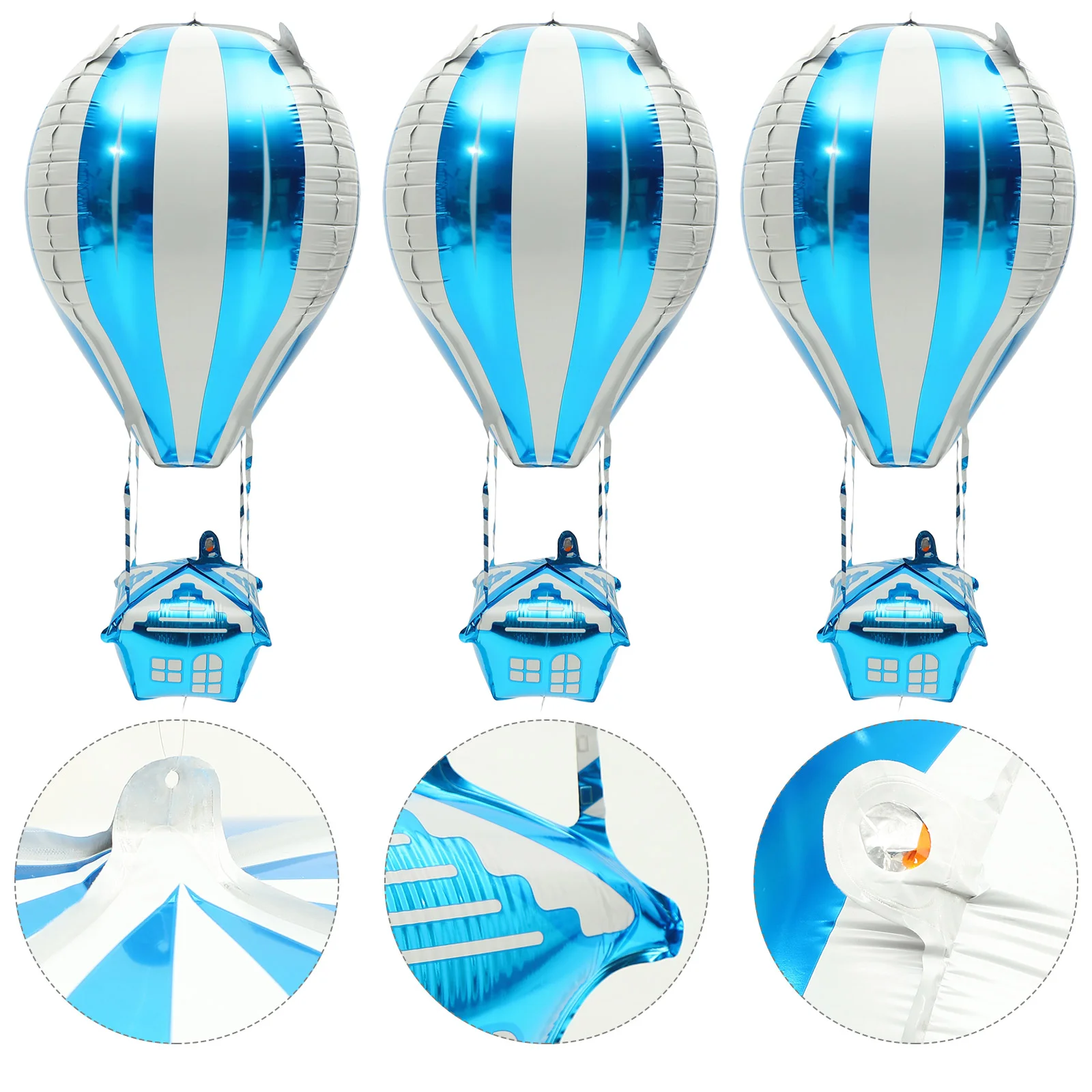 

10 Pcs Hot Air Balloon Baby Shower Decorations Classroom Foil Boy Birthday Aluminum Film Helium Party Balloons