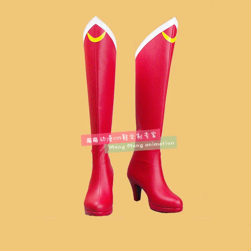 Sailor Moon-botas rojas de Anime japonés, zapatos de Cosplay, Sailormoon, Tsukino Usagi, disfraz de cómic, talla grande