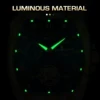 LIGE Luxury Mens Rectangular Dial Mechanical Watches Waterproof Leather Automatic Luminous Watch Business Men relogios masculino 3