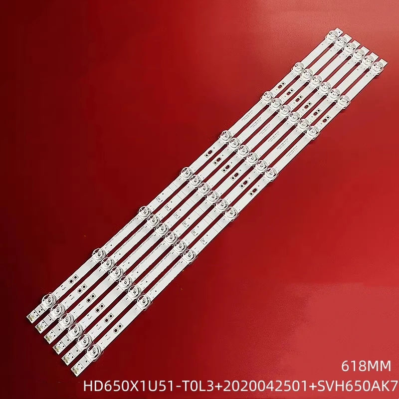 LED strip For Hisense 65A6G HZ65A56E HZ65E3D-J Kioto MI653751 SVH650AK7 HD650X1U51-T0l3 SVH650AK7 ZD_SSC_650_6X8_01_rfe30_V2.0