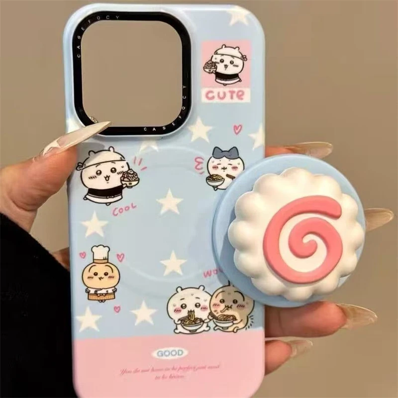Koreanische Fisch Kuchen Nette Cartoon Für Magsafe Telefon Magnetische Griptok Ständer Für iPhone Lustige Faltbare Drahtlose Lade Fall Halter – Detail 4