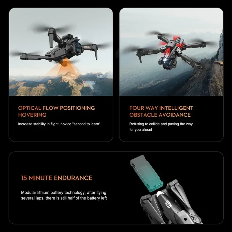 Description Picture 4 of itemFor Iconic Brand K10 Max Drone 8K Professinal Three Camera Brushless Motor Unmanned Aerial With Optical Flow Positioning Function