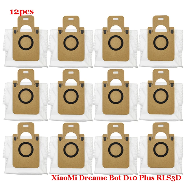 6Pcs Dust Bags for Xiaomi Dreame Bot D10 Plus RLS3D Vacuum Cleaner Garbage  Dust Bag Replacement Spare Parts - AliExpress