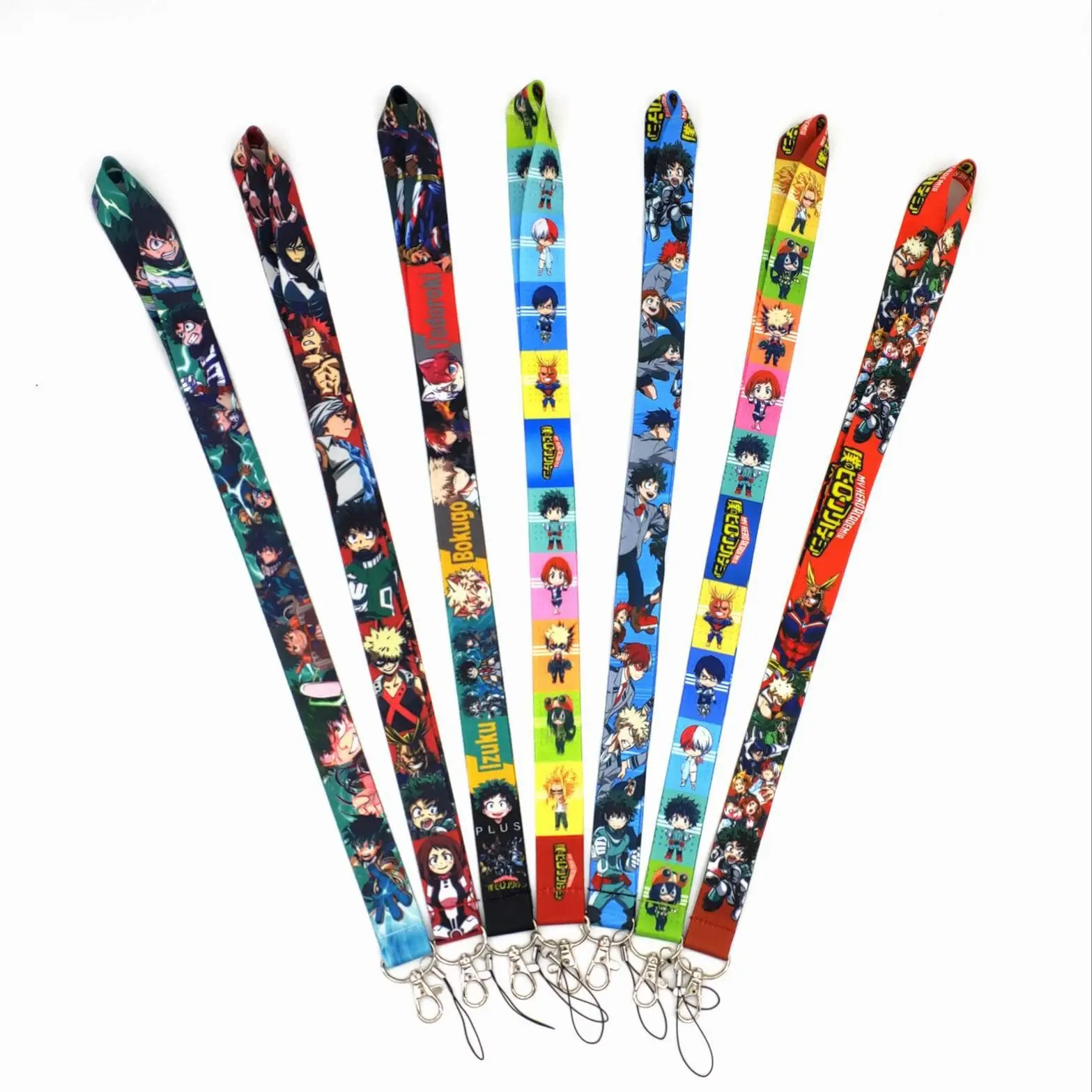 

10PCS Boku no Hero Academia Lanyard Badge ID Lanyards Mobile Phone Rope Key Lanyard Neck Straps Accessories
