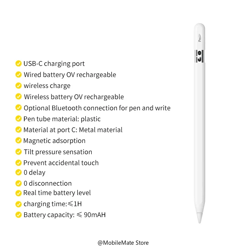 Stylus for Apple Pencil Usb-c Stylus IOS Compatible with IPad Pro 11 and 12.9 Inch (2018-2022), Tablet Stylus 3rd Generation