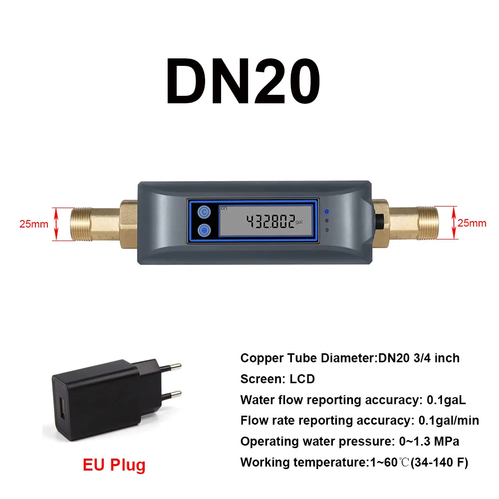Vanne D'eau Intelligente Haozee Tuya - Détecteur De Fuite Et Débitmètre