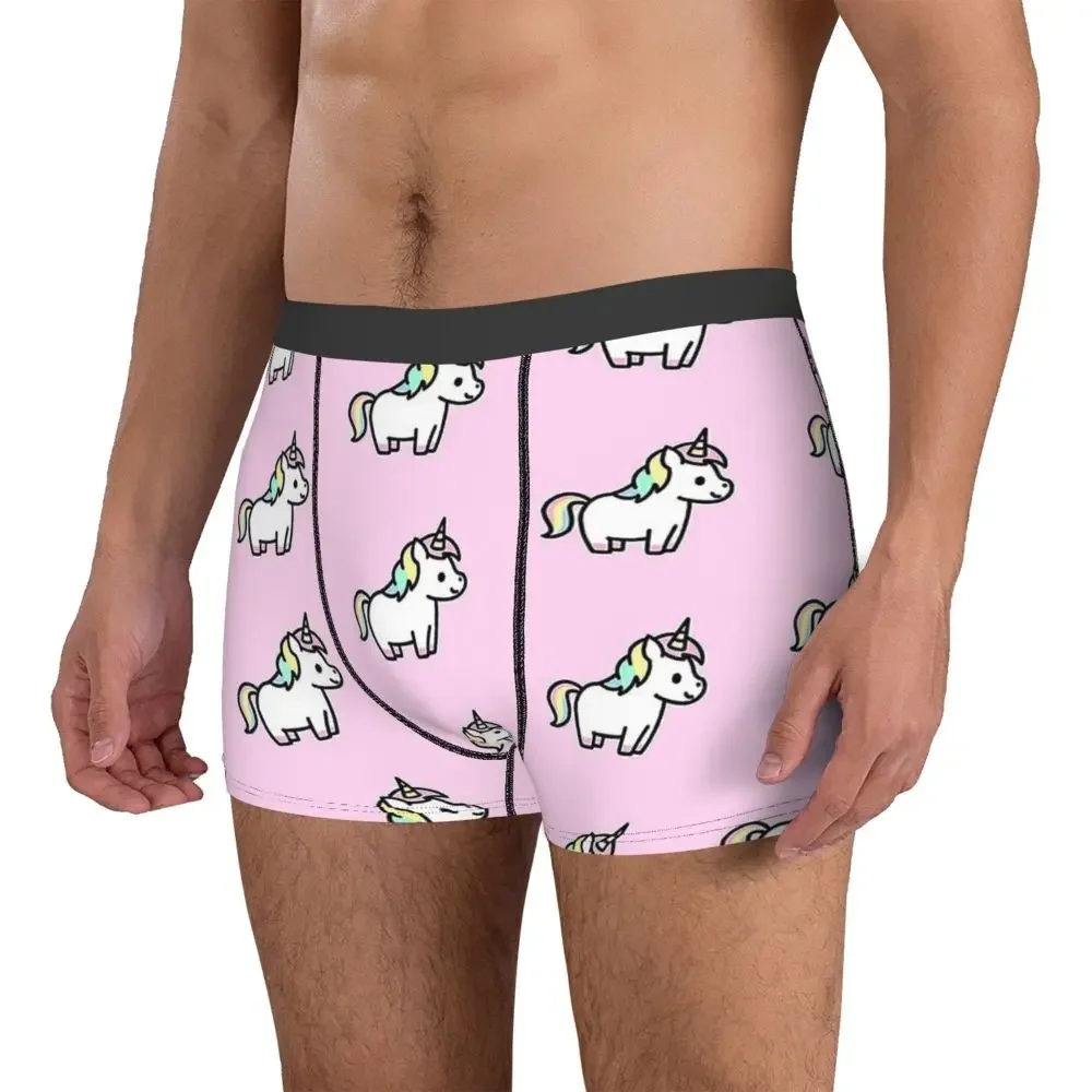 Unicorn Chibi Mini Underpants Breathbale Panties Male Underwear Print Shorts Boxer Briefs