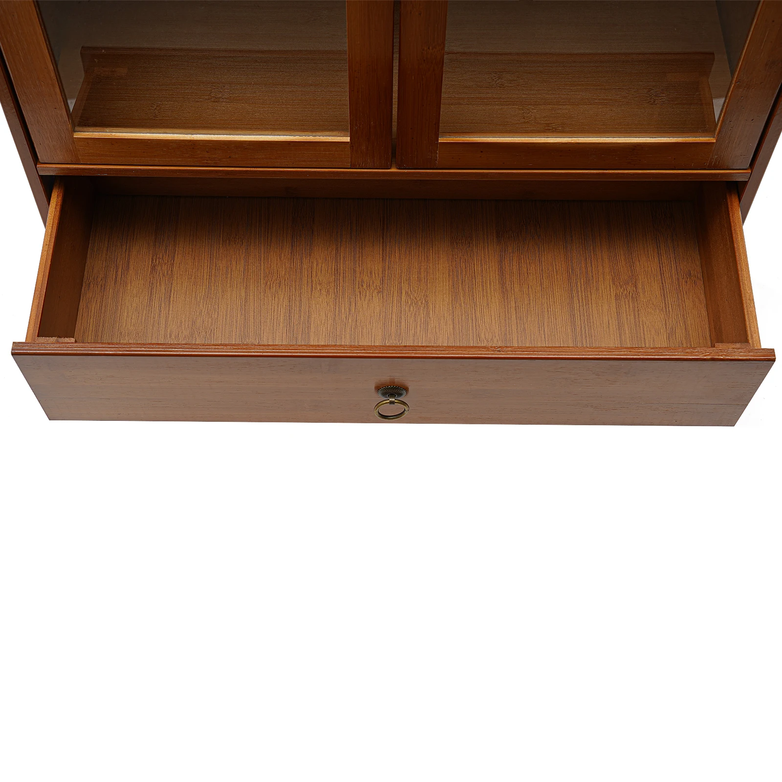 CNCEST Bamboo Kitchen Sideboard Brown Freestanding Storage Organizer Bamboo Cupboard Can be Placed in The Living Room Bedroom