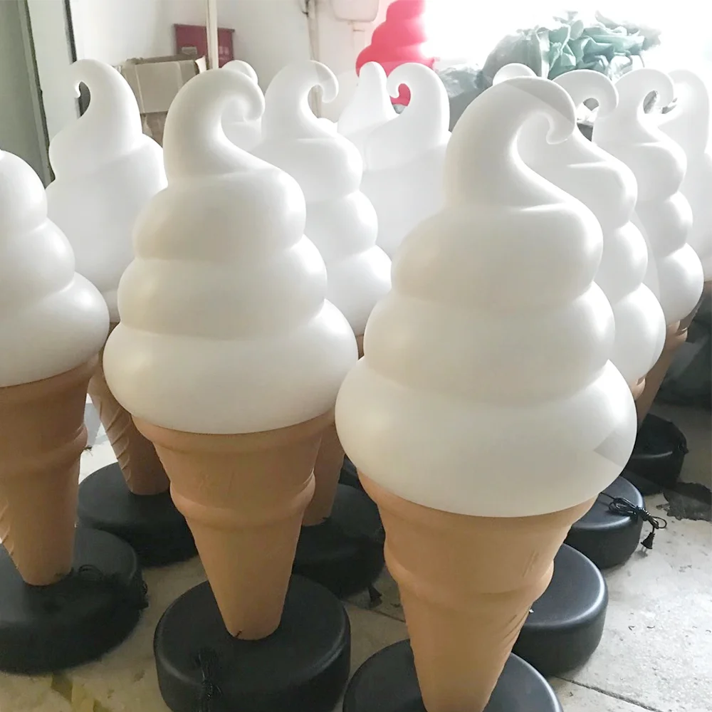 거대 시뮬레이션 아이스크림 콘 소품 사실적인 인공 디저트 디스플레이 모델 상..