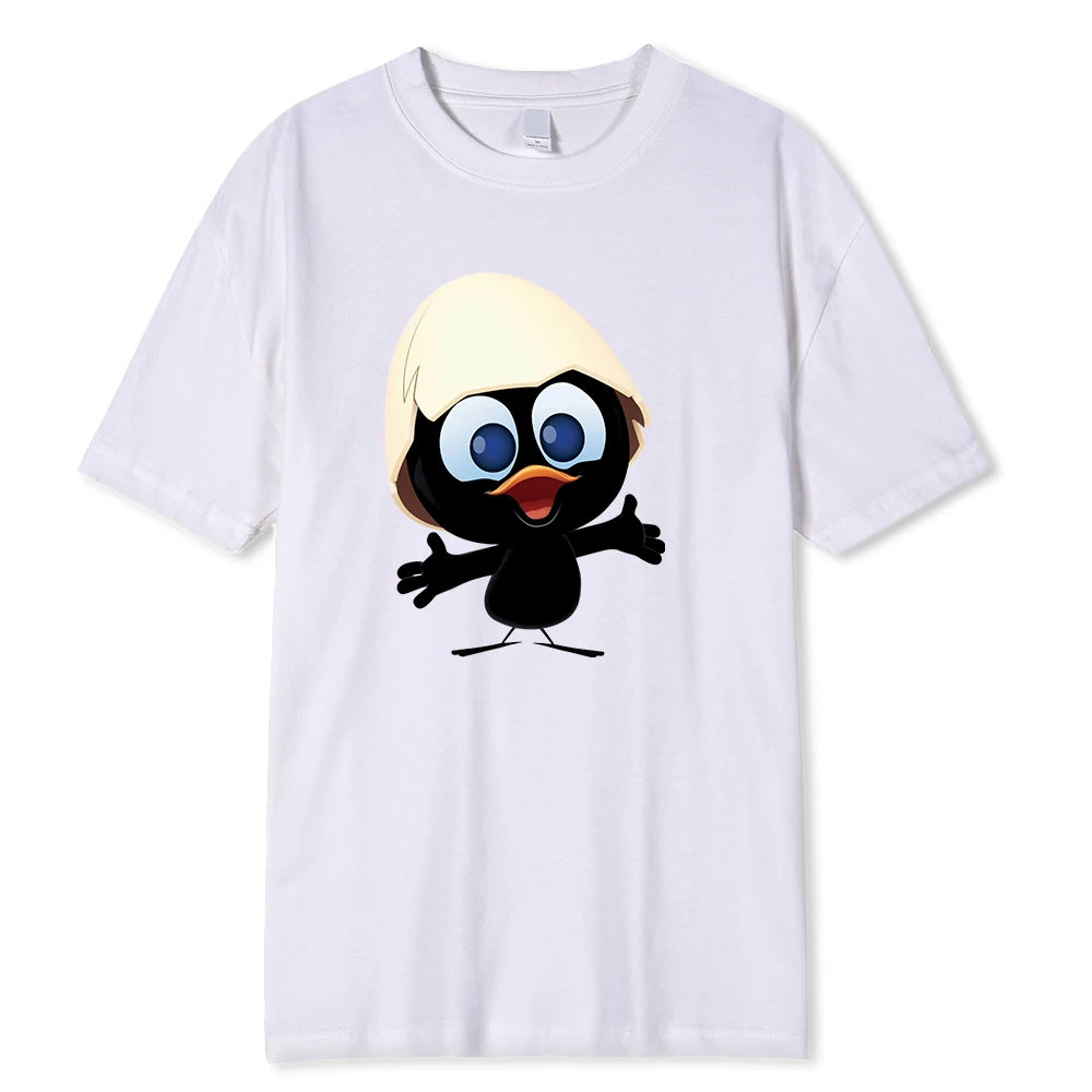 Sunlight Big Size Calimero Cartoon pattern Painted Funny Tshirt Men T Shirt_voghion.com