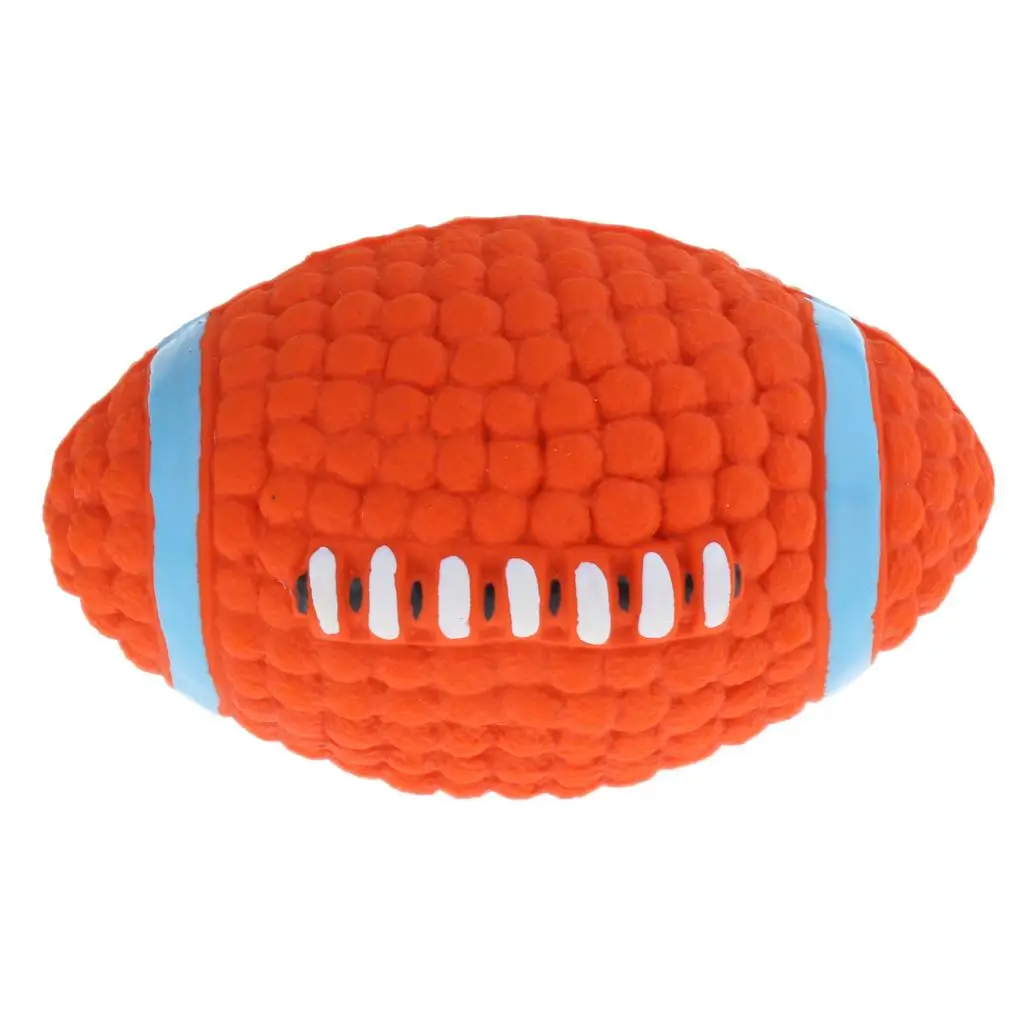 

Squeaky Rugby/Football/Volleyball Balls Toys for Dogs Pets Playing and Training
