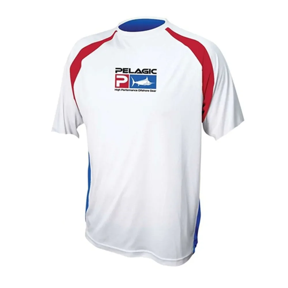 

Летние Pelagic рубашки для рыбалки с коротким рукавом УФ-защита футболки Camisa De Pesca Upf 50 Трикотажные изделия для походов быстросохнущие