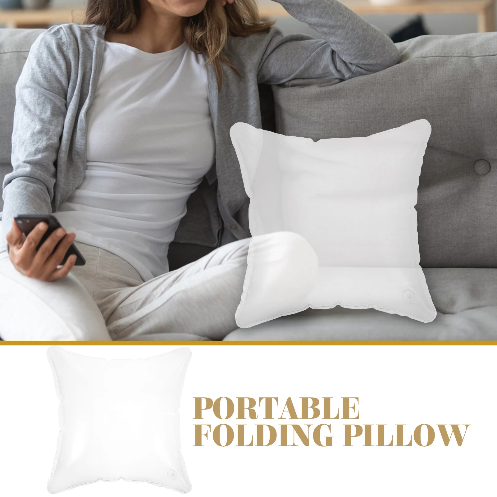 Inflatable Long Pillow Outdoor Cushions Portable Sofa Camping Inserts Water Resistant Inset 2