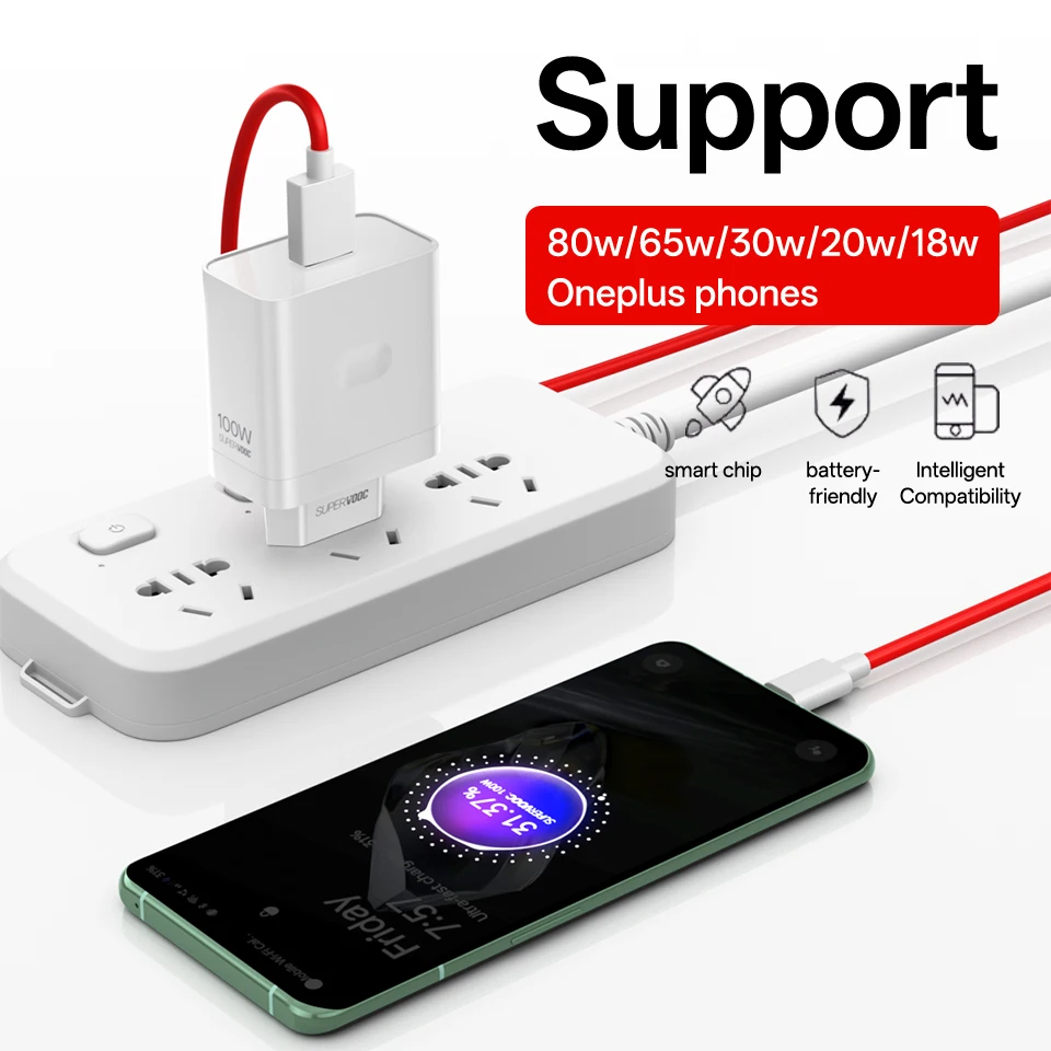 Ultra Fast Charging 100W Supervooc Charger Adapter