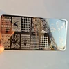 Festive Christmas Nails Stamping Plate Set Winter Snowflake Cartoon Gingerbread Sweater Image Print Template Manicure Mold Tools 2