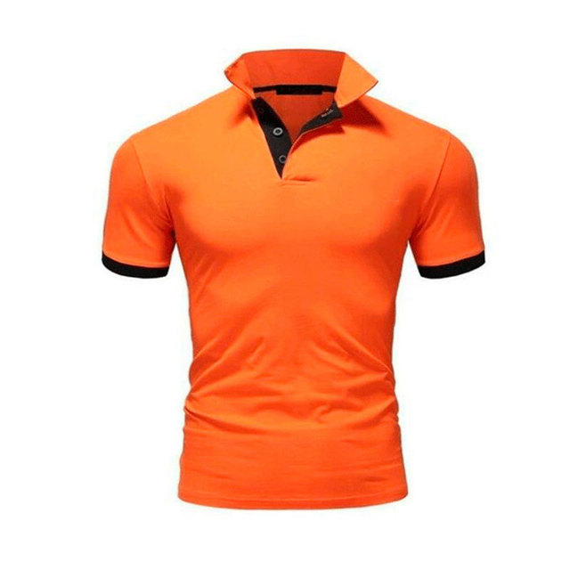Polo Shirt Spring And Autumn New Lapel Stitching Short-sleeved T-shirt Men's Business Casual Oversized Polo Shirt Men's