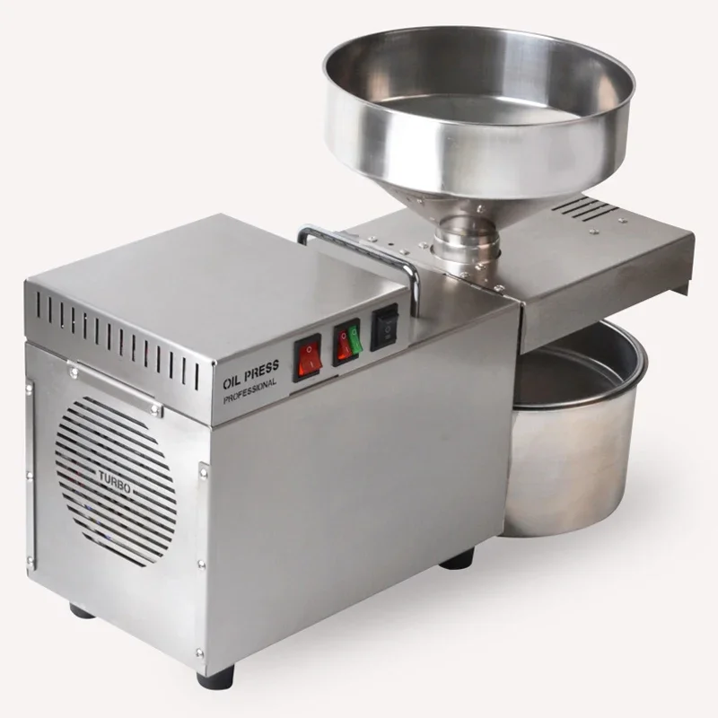 Medium-sized Commercial Oil Press Fully Automatic Cold and Hot Press Industrial Grade Electric Stainless Steel Oil Press S9 6