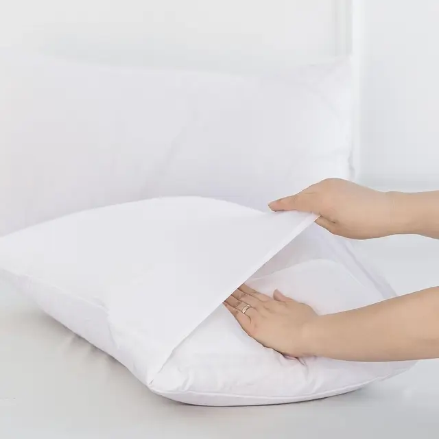 Juego de fundas de almohada estándar, paquete de 1, 100% algodón lavado, textura similar al lino, transpirable, duradero, suave, blanco sólido, sin rellenos 5
