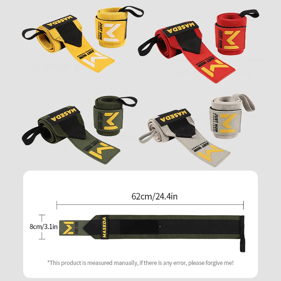 GTUBIKE 1 Pair Elastic Breathable Wrist Support Adjustable Wristbands for Intense Gym Workouts Bench Press Deadlift Fitness