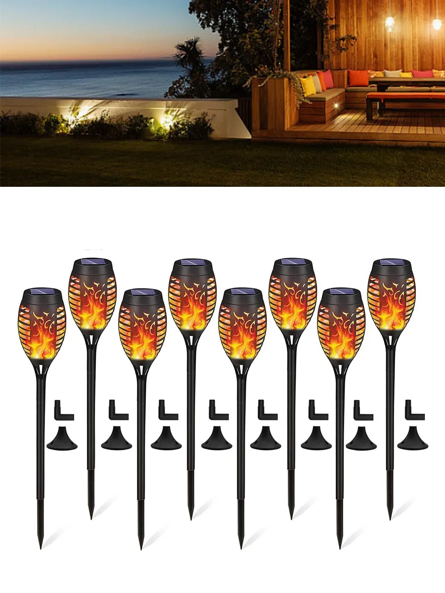

Outdoor Solar Led Lights Flickering Flame Mini Solar Lighting Waterproof Lamp Garden Halloween Decoration Landscape Lamp