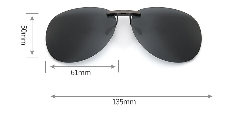 Sunglasses 1pc Frog Men And Women Al Mg Polarized Clip On Grey Green Brown Yellow