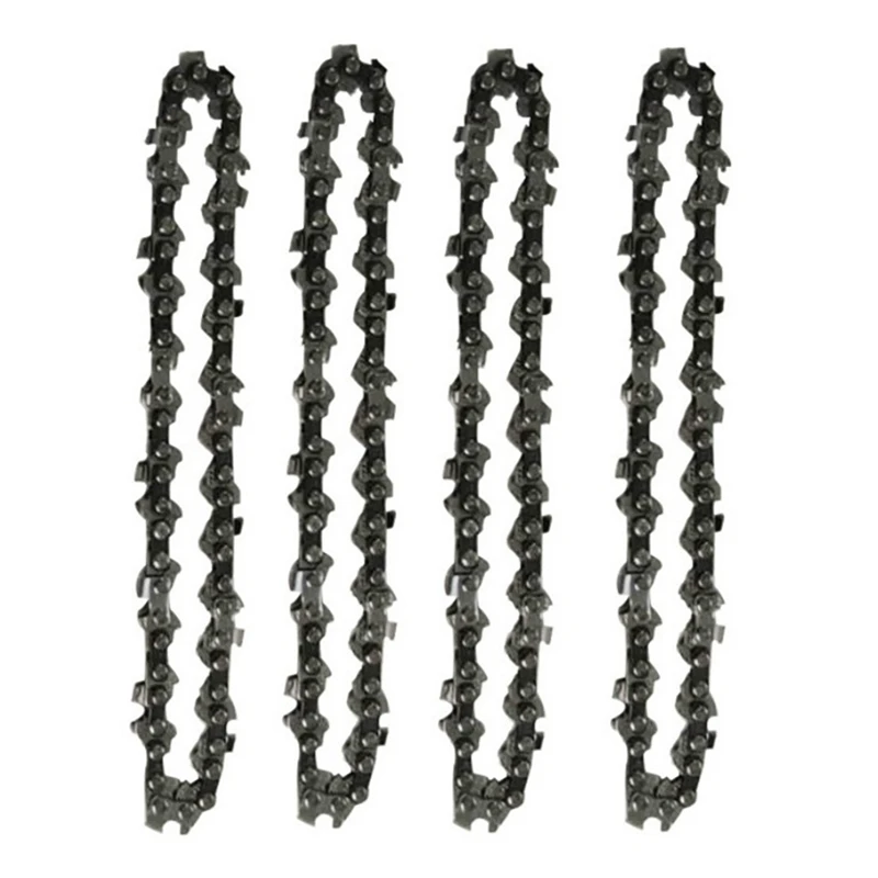 

4Pcs Mini Chainsaw Chain 4 Inch Guide Saw Chain 1/4 LP Pitch, 28 Sections For Electric Protable Handheld Chain Saw Durable