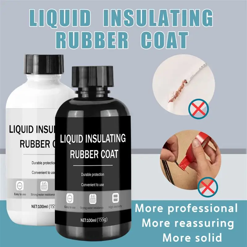 25/50/100ml Liquid Insulation Electrical Tape Paste Fast Rubber Fixed Dry Insulating Sealing Glue High-Temperature Resistance