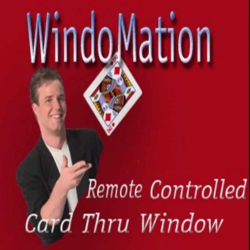 

Card Thru Window (Remote Controlled) Magic Tricks Close Up Street Gimmick Props Illusion Selected Card Stuck to Window Magia
