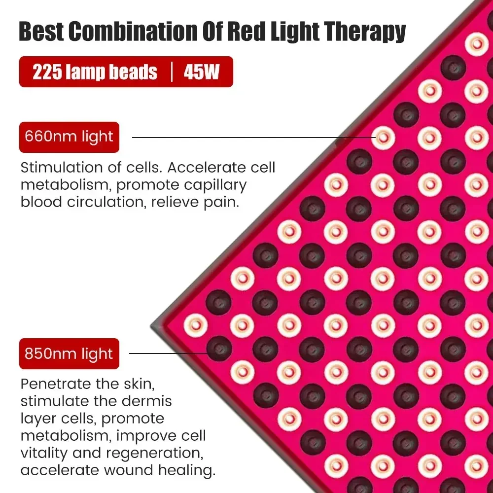 660nm&850nm Near Infrared Red Light Therapy Panel Home Device