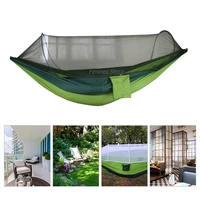 Portable Hammock with Mosquito Net Outdoor Camping Mosquito Proof 290x140cm Pole Hammock swing Anti-rollover Nylon Rocking Chair 2