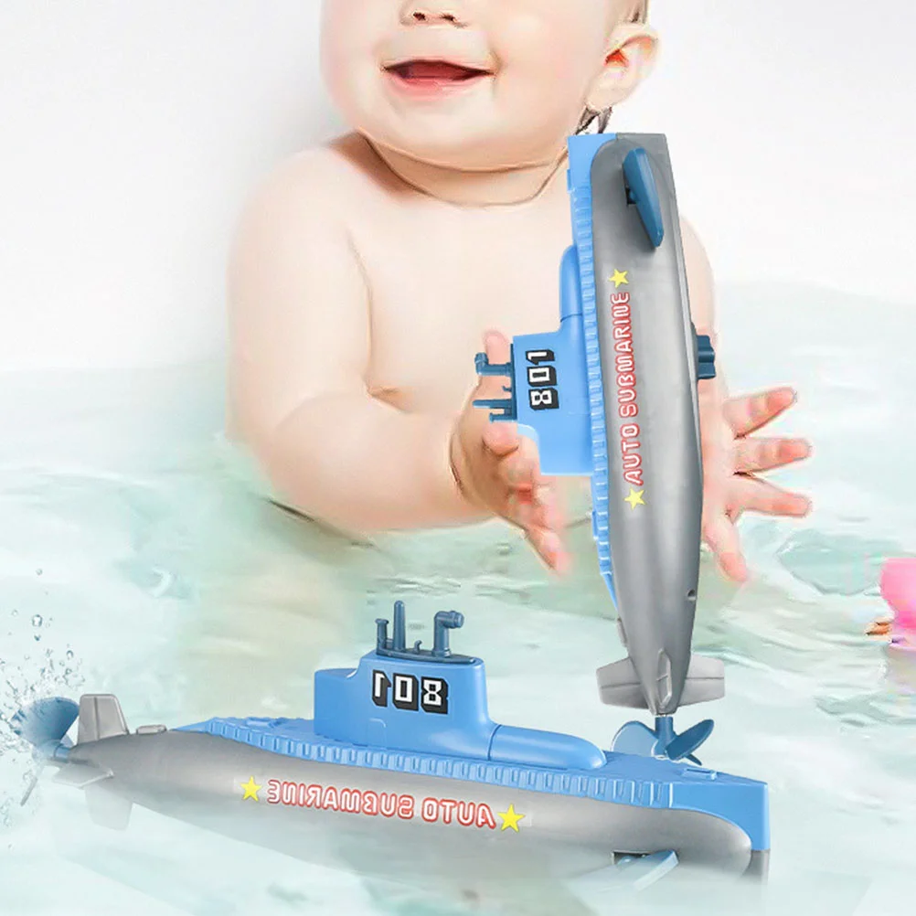 Bath Toys Clockwork Shower Take Baby Bathing Playthings Water Spray Submarine Playing Wind-up 4