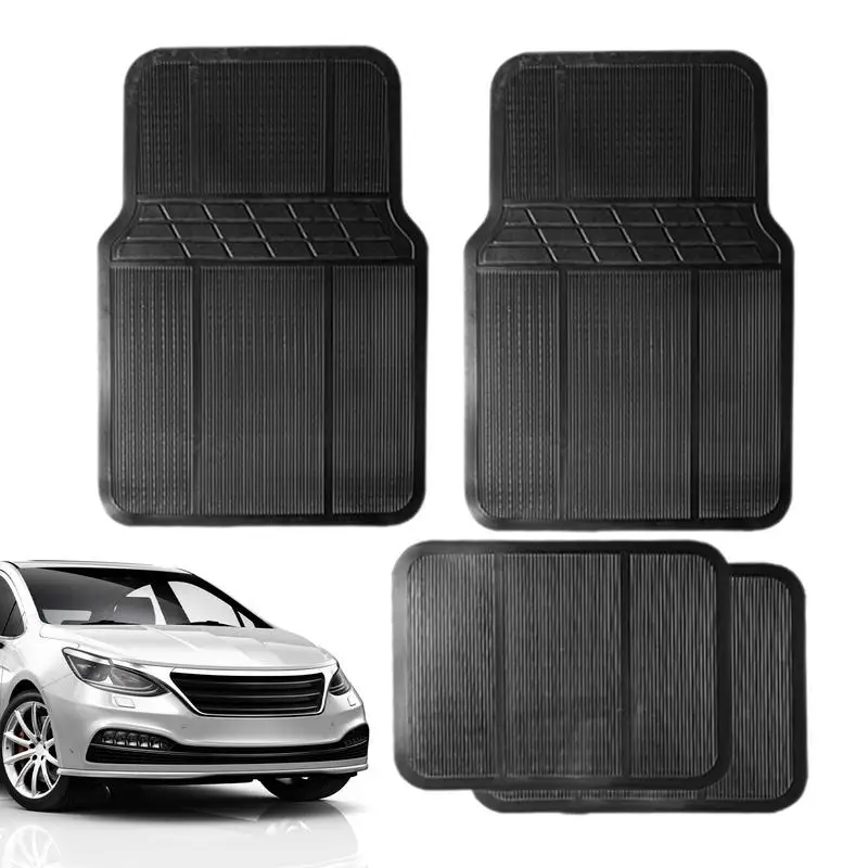 Car Carpet Mats Set Of 4 PVC All Season Car Carpet Automobile Decors Floor Mats For