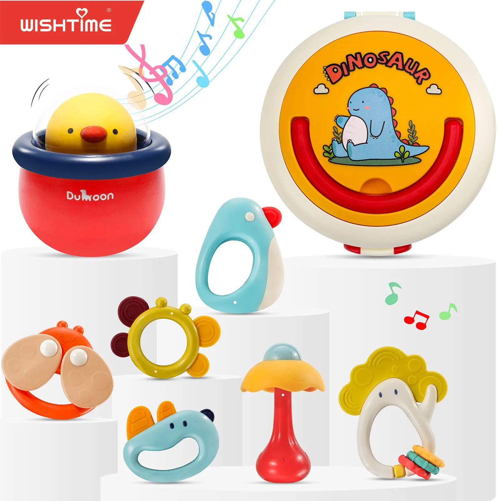 

Baby Rattle Toys Newborn Intelligence Grasping Gums Soft Teether Plastic Hand Bell Educational Gift Baby Toys 0-12 Months