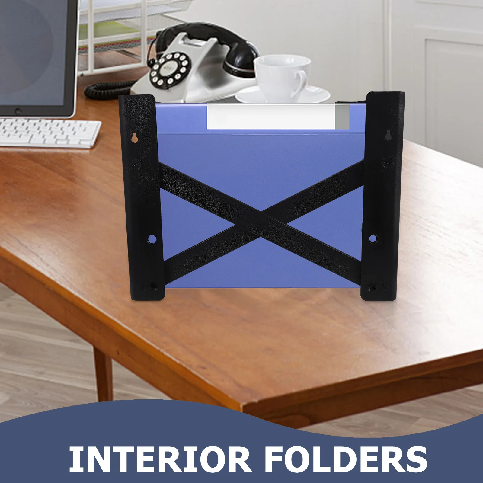 튼튼한 플라스틱 파일 정리함 사무실 학교 가정용 데스크탑 문서 랙 대용량 파일 보관 홀더 책꽂이 걸이형