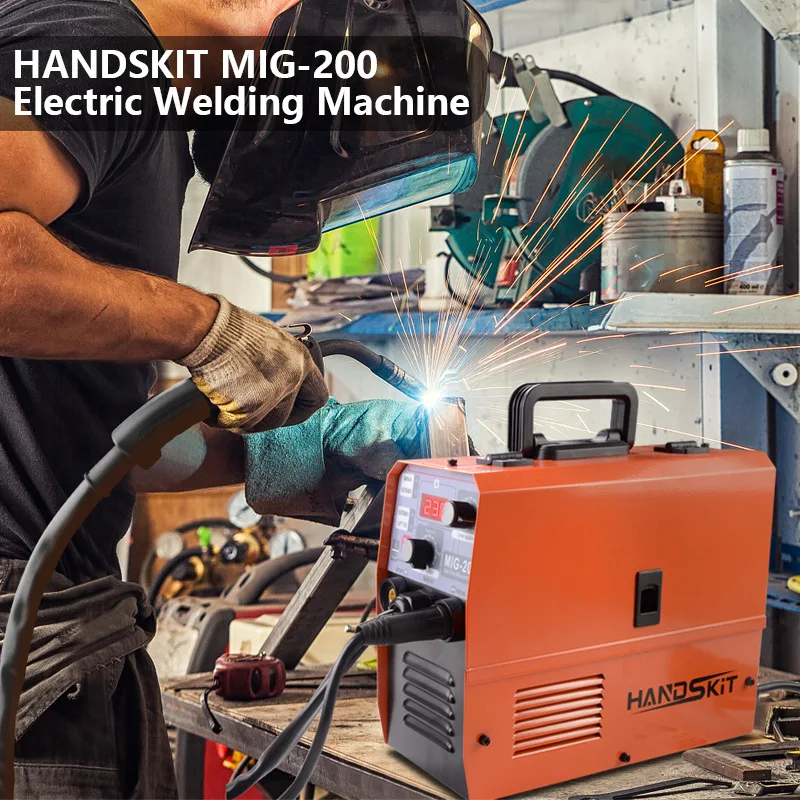 220V MIG-200 Dual Voltage Gasless Industrial Welding Machine 3 In1 Mig/MMA/TIG Multi-Function Smart Argon Welding Machine 3