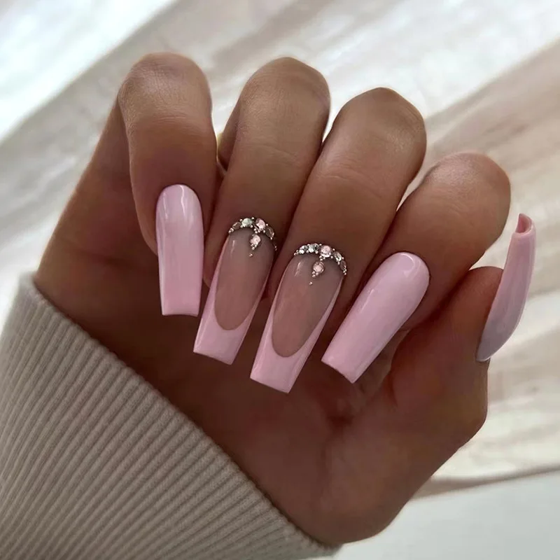White design acrylic nails best sale