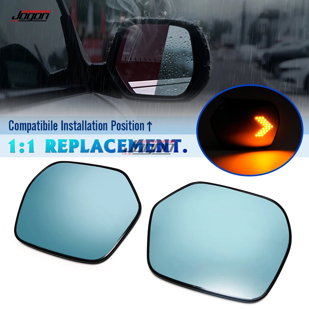 Rear View Mirror Blue Heated Mirror Glass For Honda CRV 5th Generation