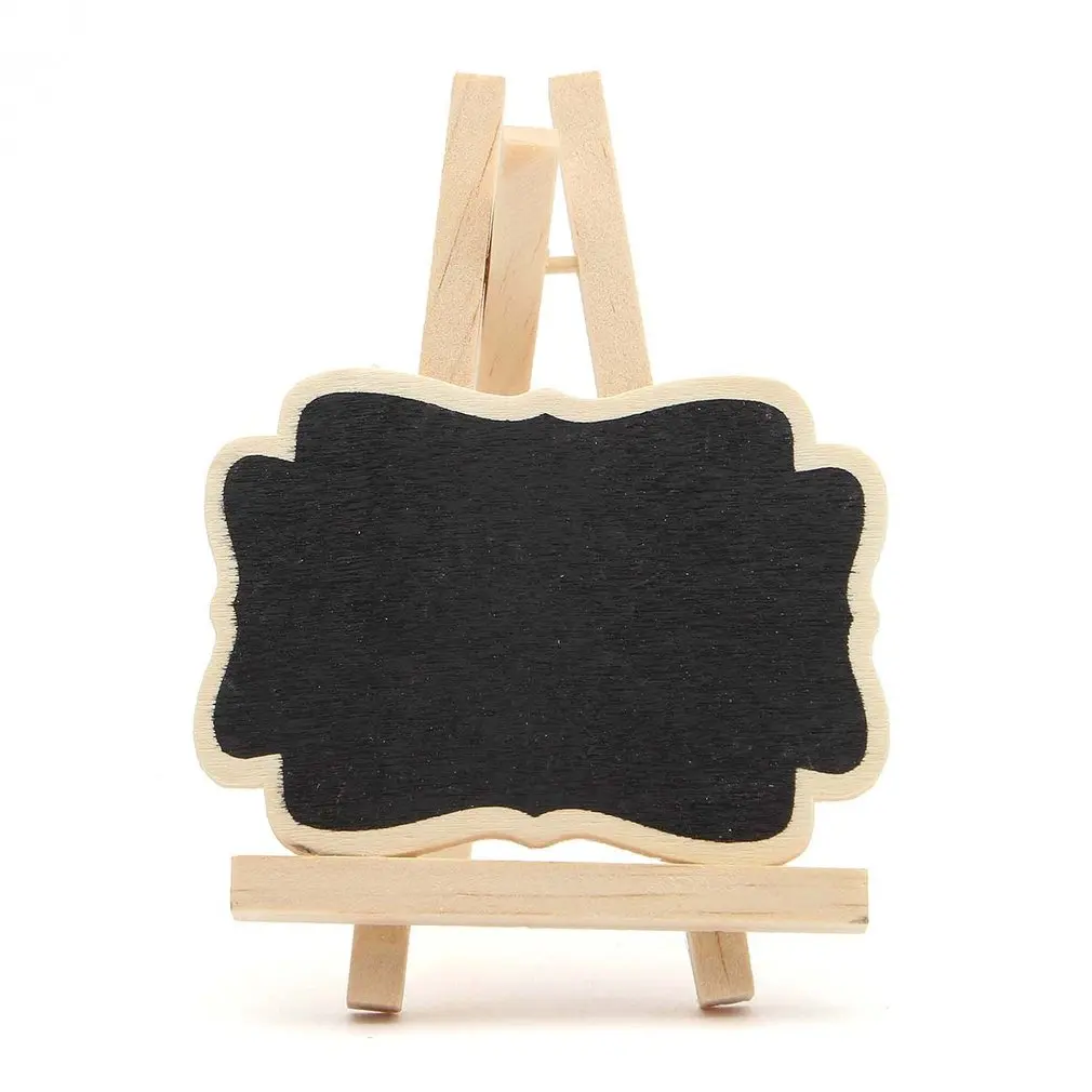 Wooden Blackboard Mini Chalkboard Set – 10 PCS Rustic Portable Message Boards