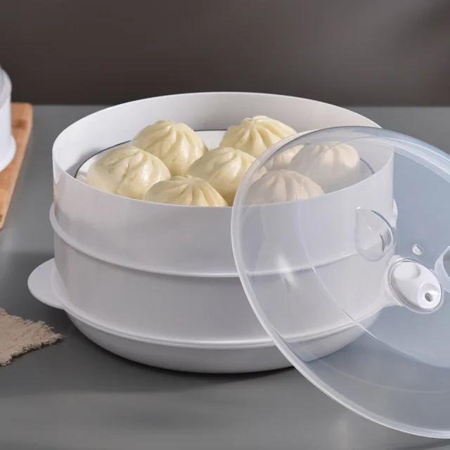 GIANXI Microwave Oven Special Steamer Steamed Bun Dumpling Container  Steamed With Lid Durable Rice Multi Layer PP Steamer