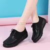 Women Walking Shoes Loafers Wedge Heels Slip Ons Thick Soles Versatile and Comfortable Nurse Work Shoes White 4