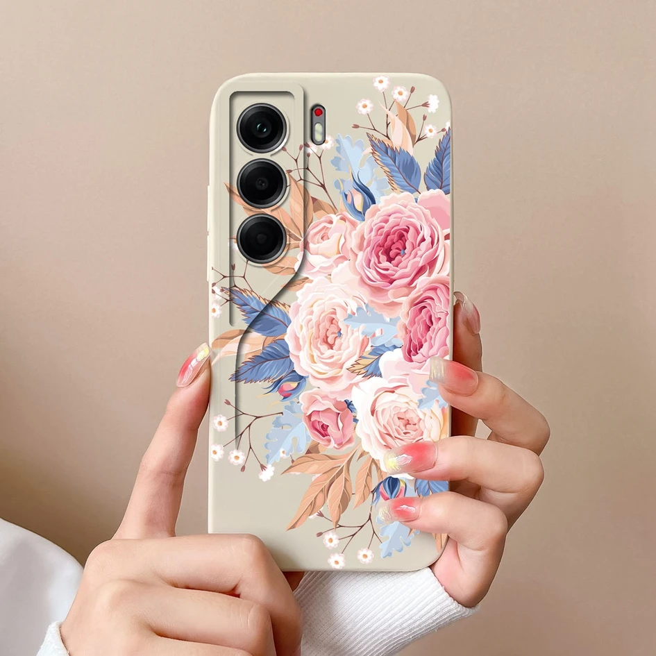 Cute Dinosaur Bear Pattern Liquid Silicone Shockproof Phone Case