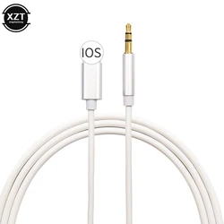 Premium Lightning to 3.5mm AUX Car Audio Cable - 1M Male to Male Headphone Adapter (Silver)