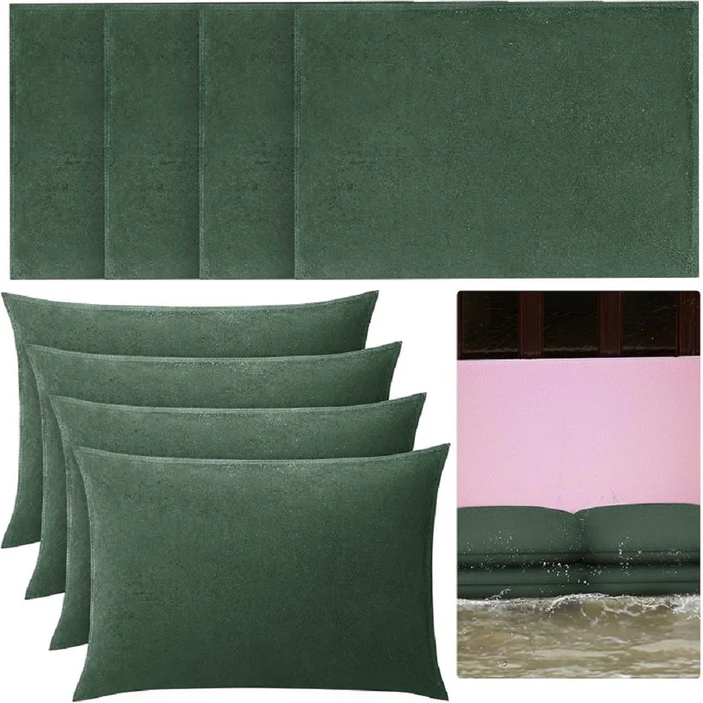 Water Activated Sandbags 5X Flood Barrier Bags Reusable Flood Dam Bags For Home Garage Door Basement Absorbent Sandless Sandbag 2