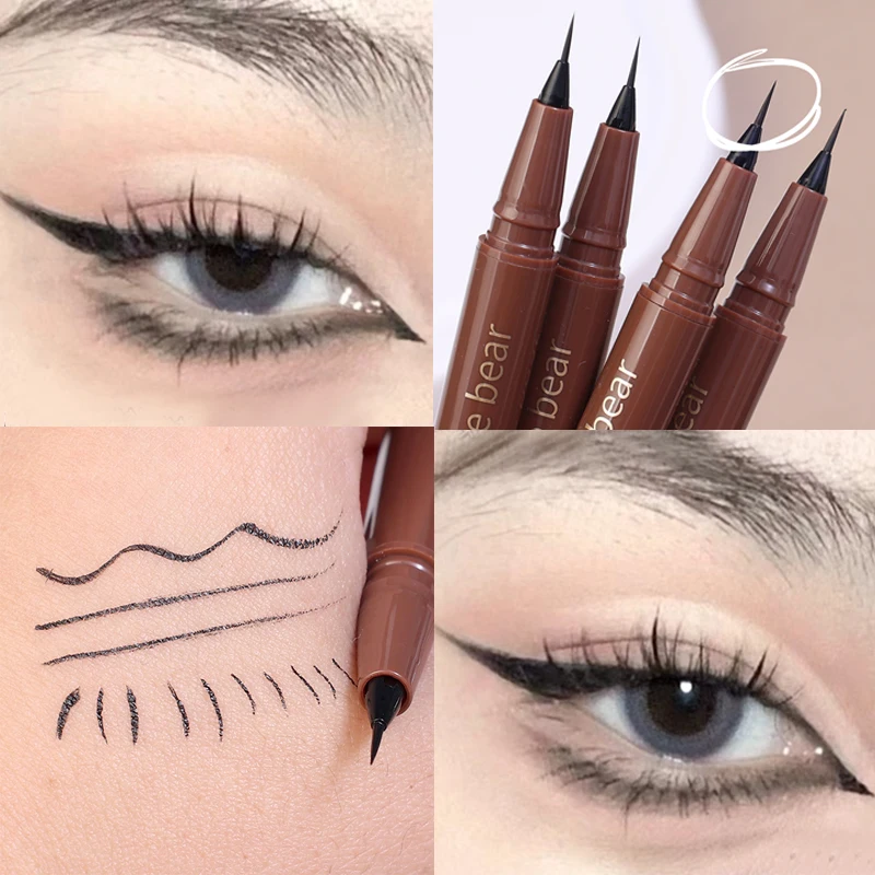 

1PCS Ultra-fine Liquid Eyeliner Smooth Long Lasting Quick Drying Lying Silkworm Eyelash Pen Brown Eye Liner Pencil Eyes Makeup