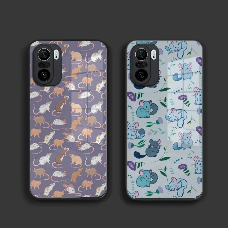 Simpatica Custodia Per Telefono Rattie Rat Per Xiaomi 11X10S 10I 10T 12 Ultra Redmi Note 8 9 T Se 10 Poco F3 Pro Vetro Temperato