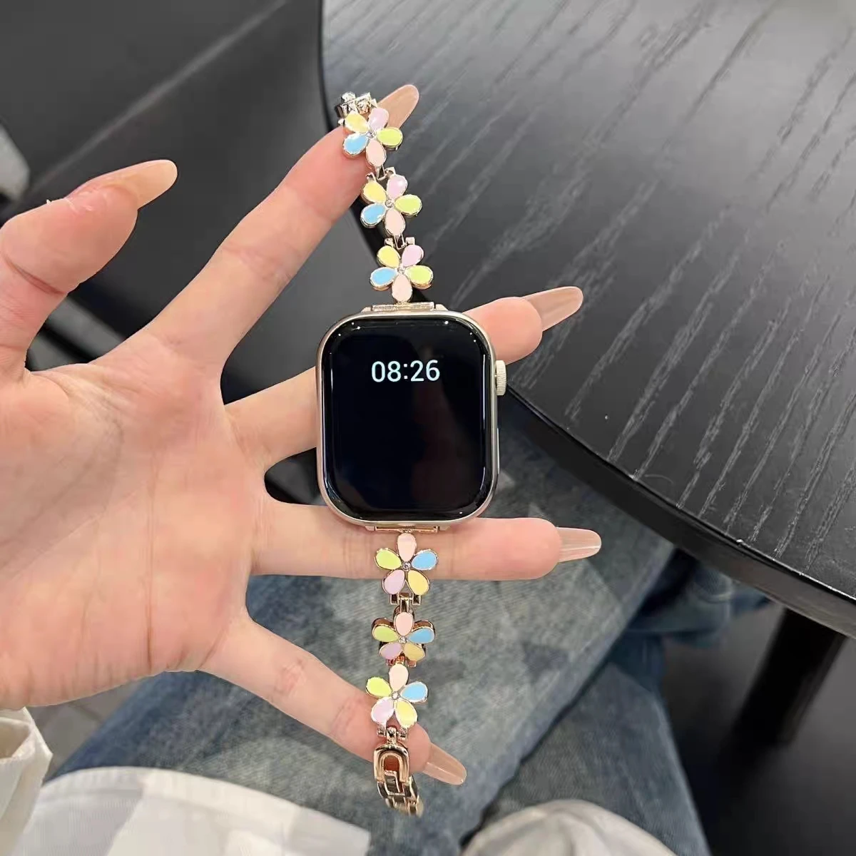 Vibrant Metal Bracelet Link for Smartwatch - Multisize Strap