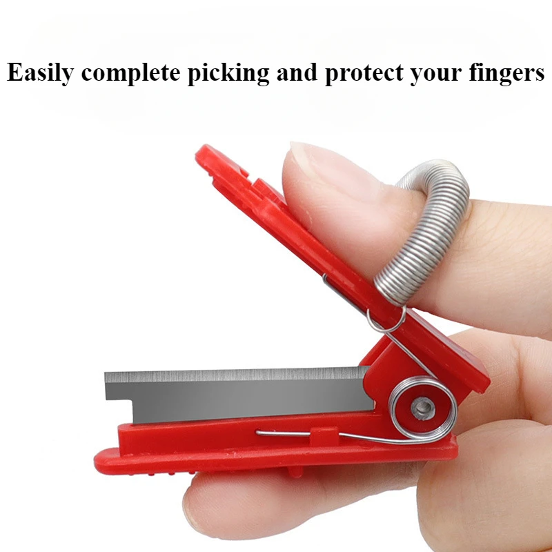 Multifunction Thumb Knife Garden Pruner Fruit Picking Device Safe Fruit Blade Tool Cutting Blade Rings Finger Protector Catcher